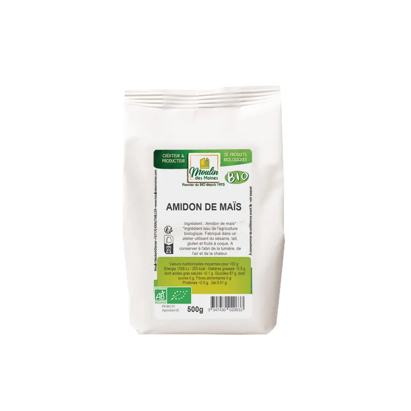 Organic Corn Starch - 500g, MOULIN DES MOINES