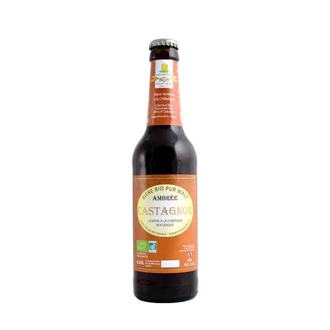 Organic Chestnut Beer - 33cl, MOULIN DES MOINES