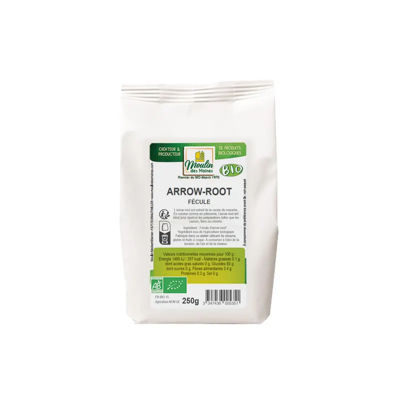 Organic Arrowroot Starch - 250g, MOULIN DES MOINES