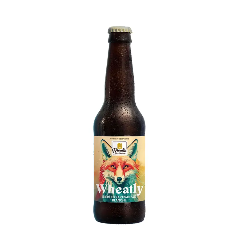Organic Wheat White Beer Wheatly - 33cl, MOULIN DES MOINES