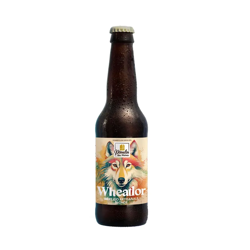 Organic Blonde Beer Wheatlor - 33cl, MOULIN DES MOINES