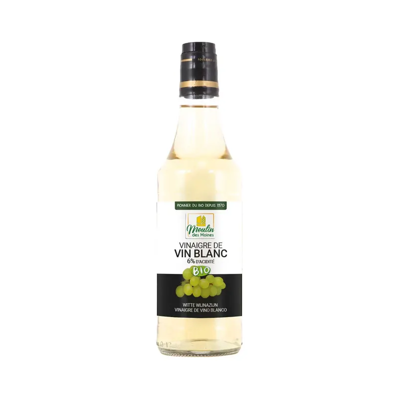 Organic White Wine Vinegar - 50cl, MOULIN DES MOINES
