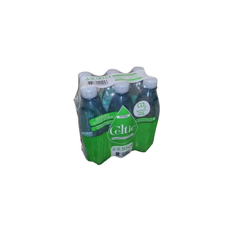 Light Sparkling Natural Mineral Water 0,5l, pack de 6, CELTIC