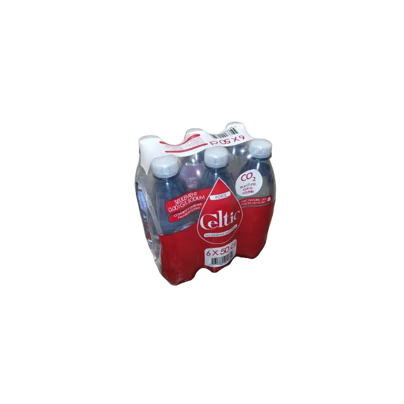 Strong Sparkling Natural Mineral Water 0,5l, pack de 6, CELTIC