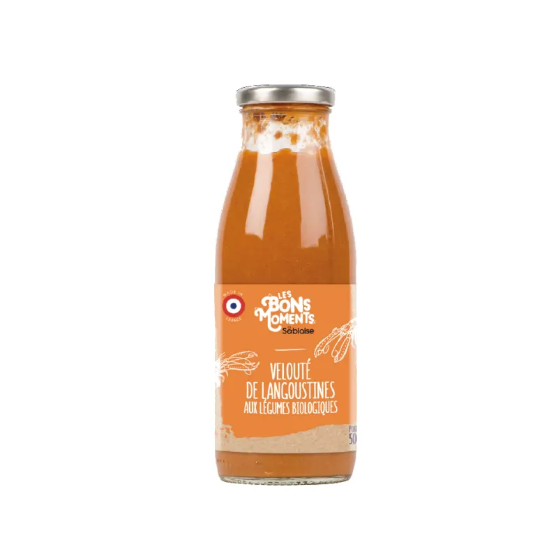 Organic Langoustine Velouté (16%) with Vegetables 500g, LES BONS MOMENTS
