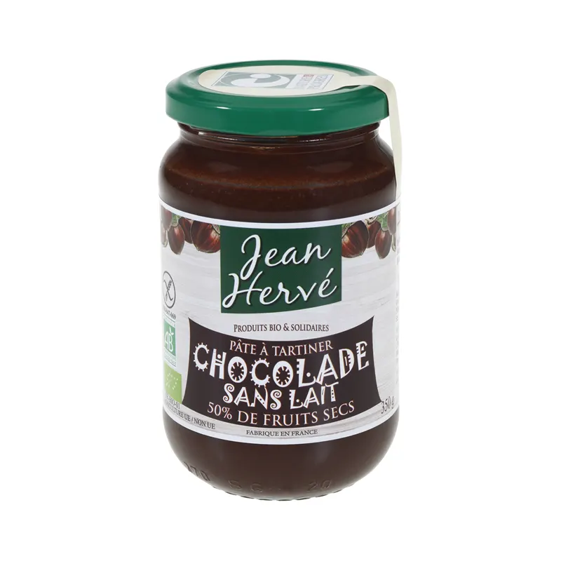 Chocolade Without Milk 350g (Hazelnut, Cocoa With Whole Cane Juice), JEAN HERVE
