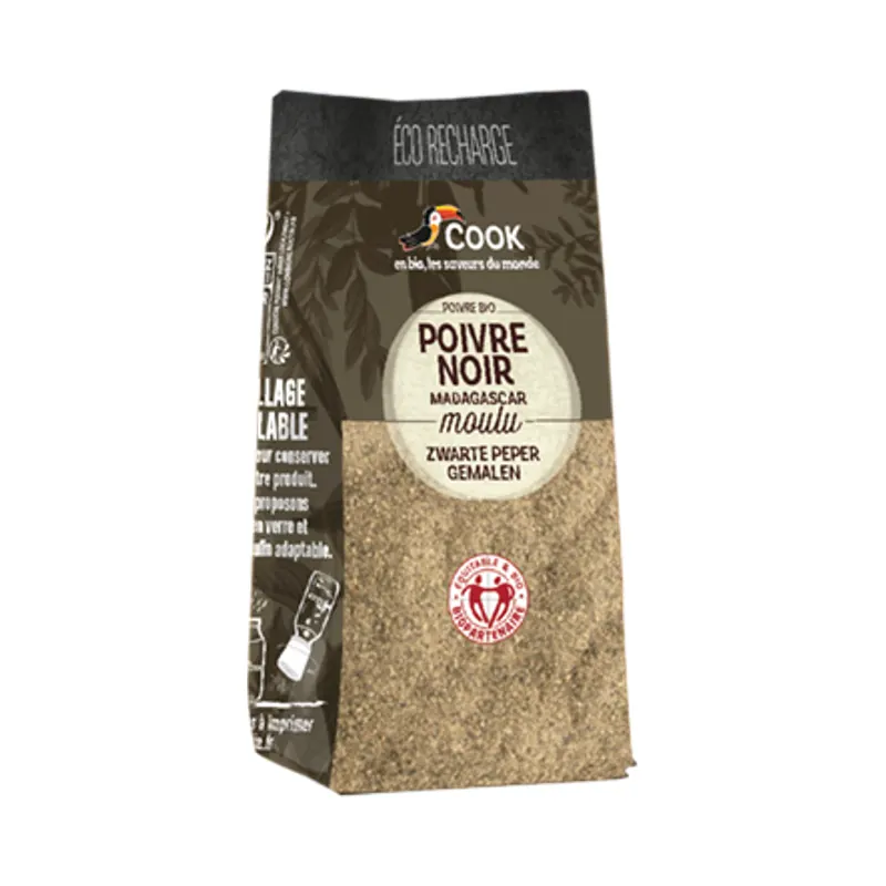 Ground Black Pepper - Eco Refill 45g, COOK