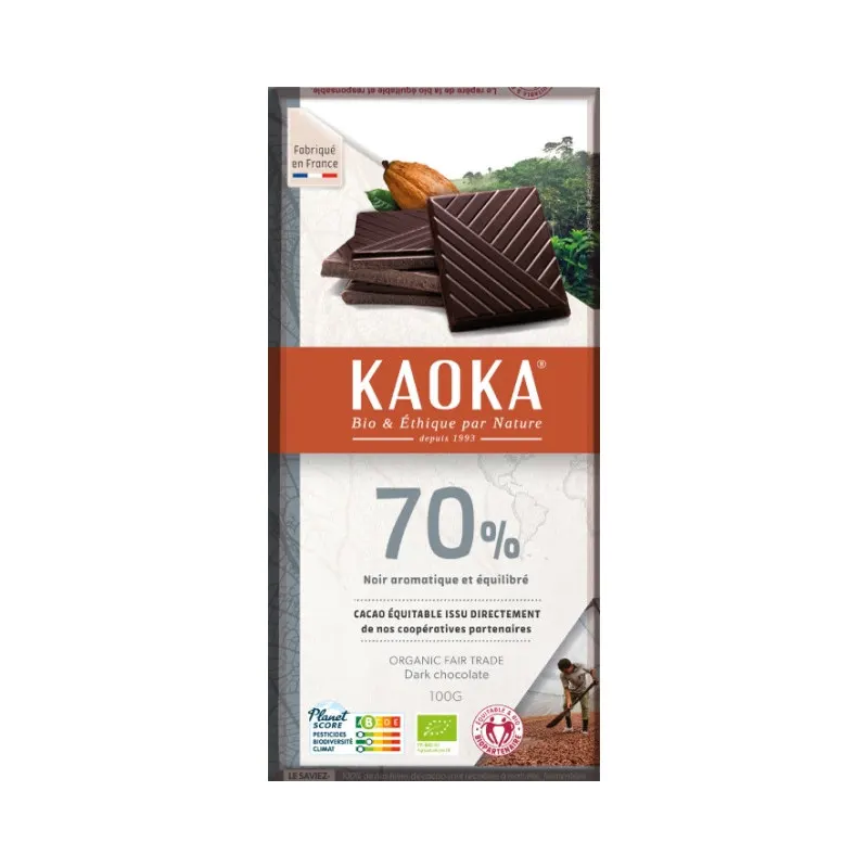 Dark Chocolate 70% Cocoa 100g, KAOKA