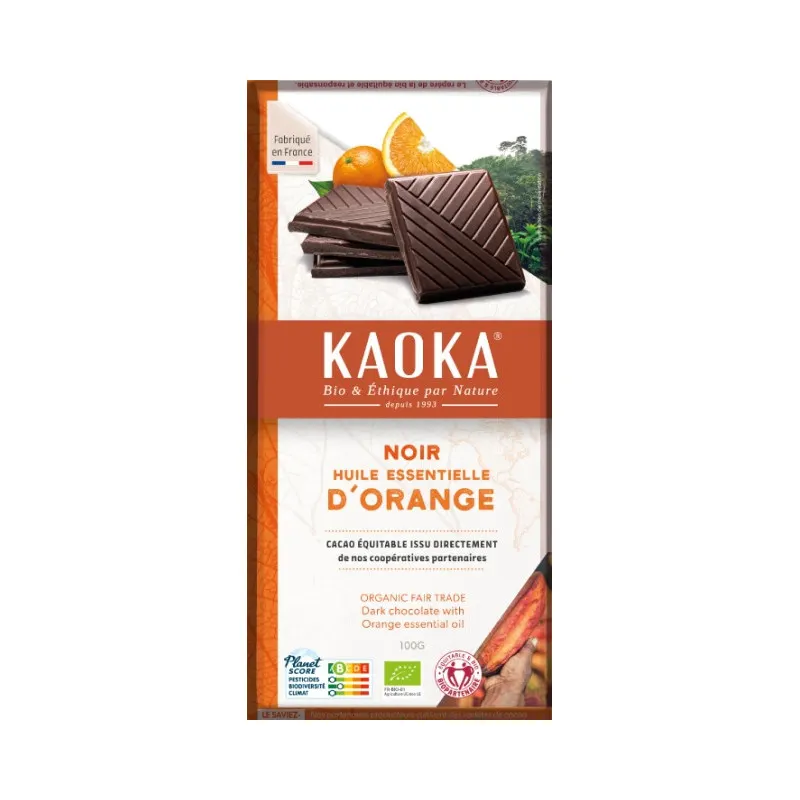 Dark Chocolate 55% Orange 100g, KAOKA