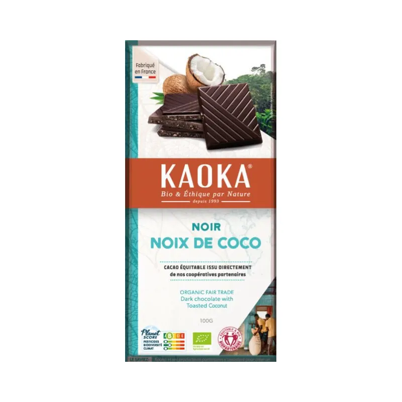 Dark Chocolate 55% Coconut 100g, KAOKA