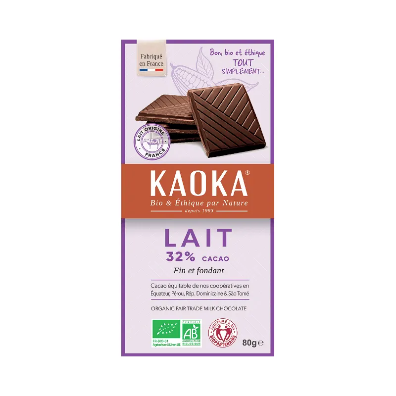 Simply Milk, Milk Chocolate 32% Cocoa 80g, KAOKA