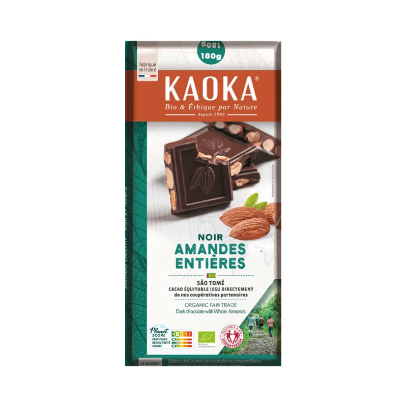 66% Dark Chocolate Whole Almonds 180g, KAOKA