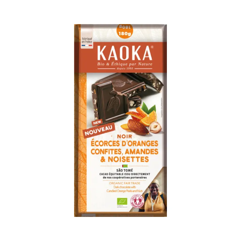 Dark Chocolate Candied Orange 180g, KAOKA