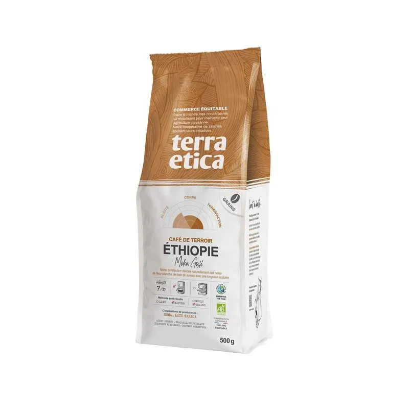 Organic Ethiopia Coffee Beans 500g, TERRA ETICA