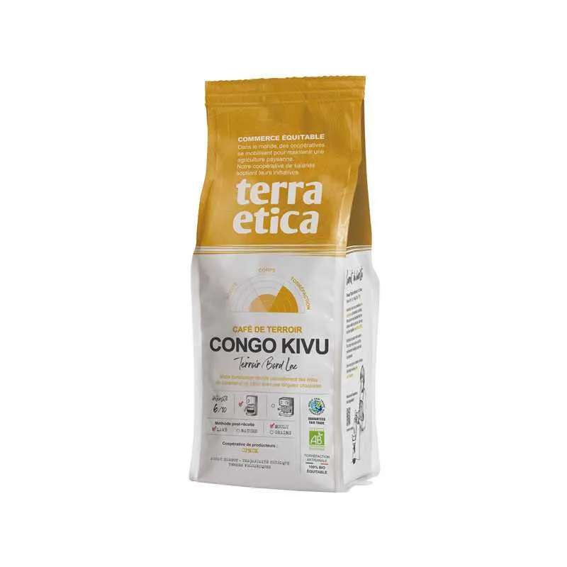 Organic Congo Kivu Ground Coffee 250g, TERRA ETICA