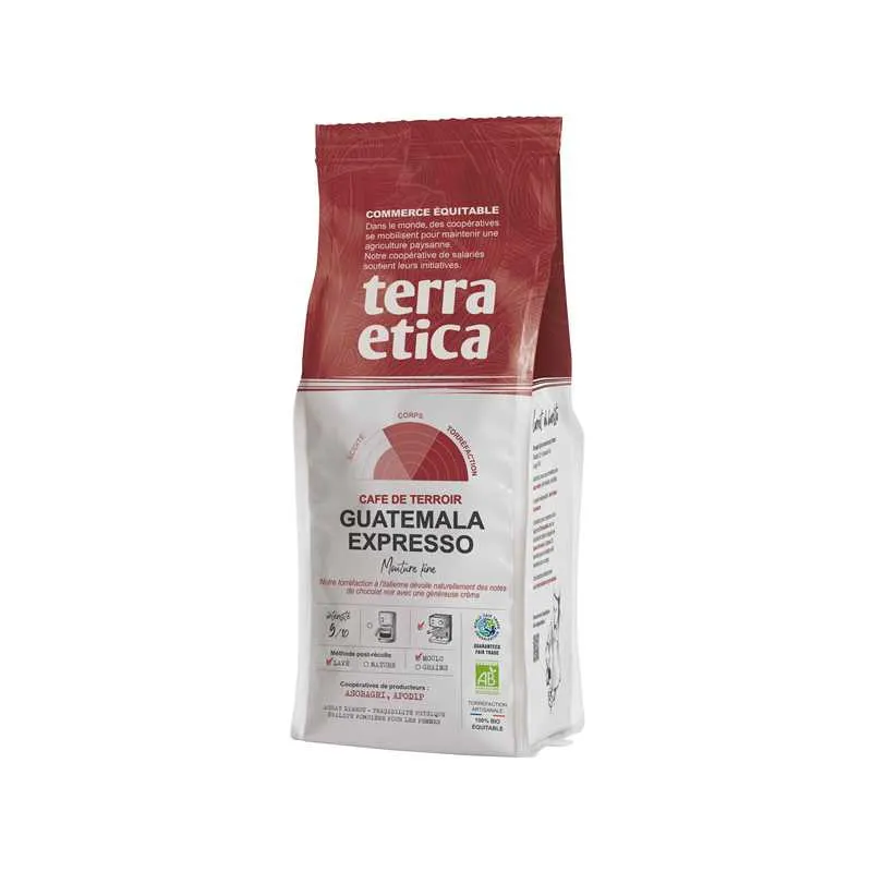 Organic Guatemala Espresso Ground Coffee 250g, TERRA ETICA