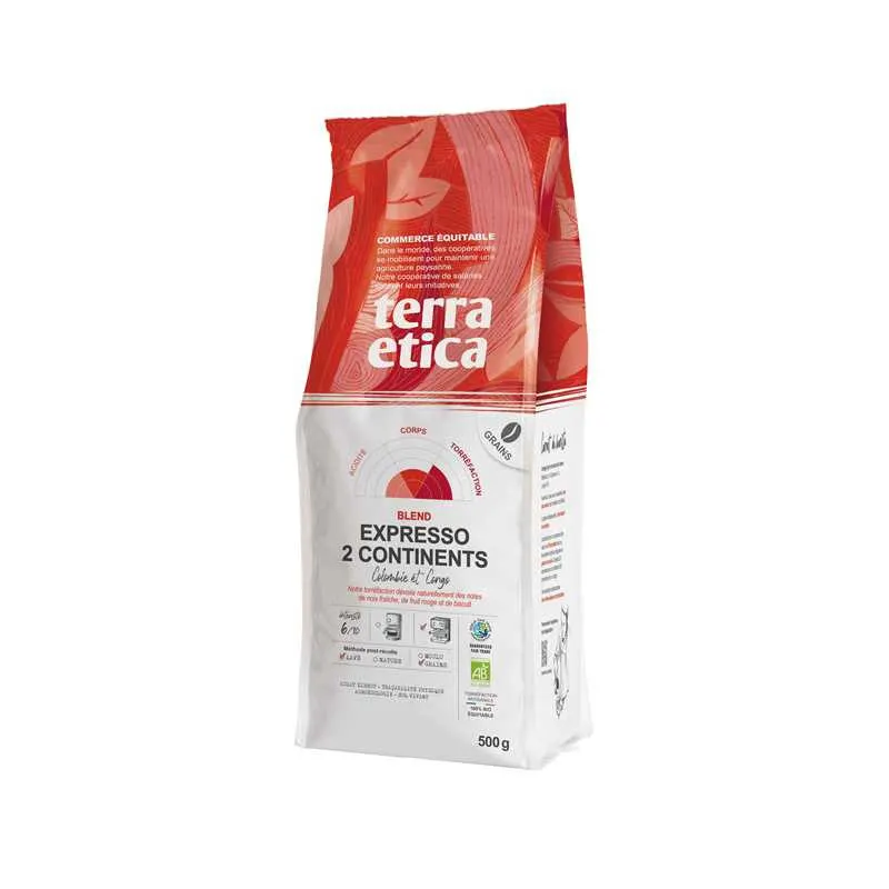 Organic The Espresso 2 Continents, Coffee Beans 500g, TERRA ETICA