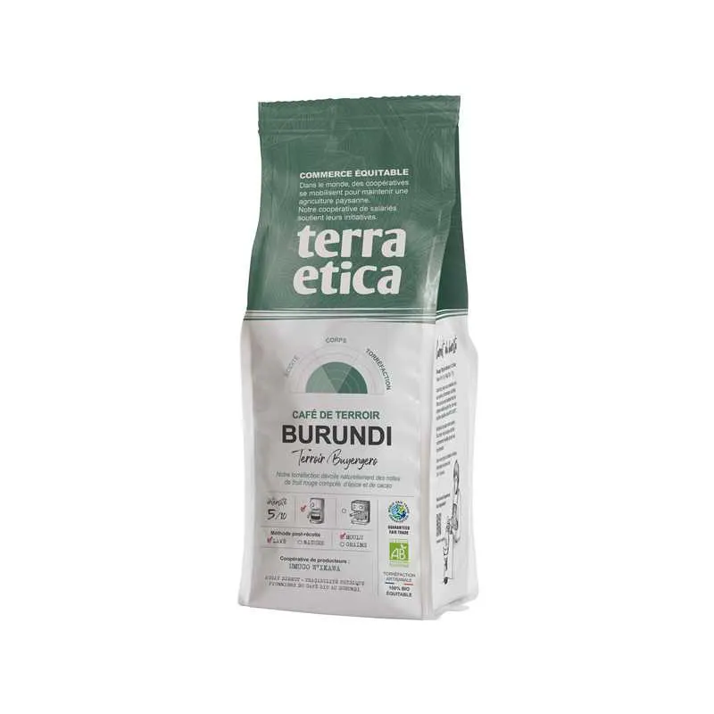 Organic Burundi Buyengero Terroir Coffee, Ground 250g, TERRA ETICA