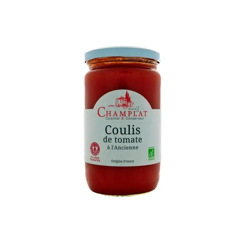 Old-Fashioned Tomato Coulis 100% Tomato Supply Chain France Biopartenaire 650g, CHAMPLAT