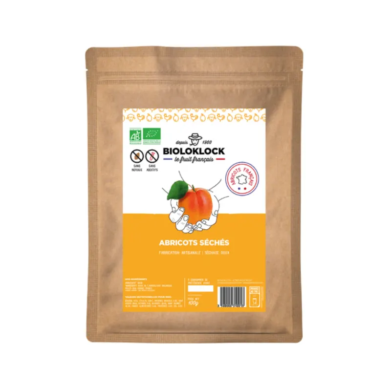 Dried Pitted Apricot 100g, BIOLO'KLOCK