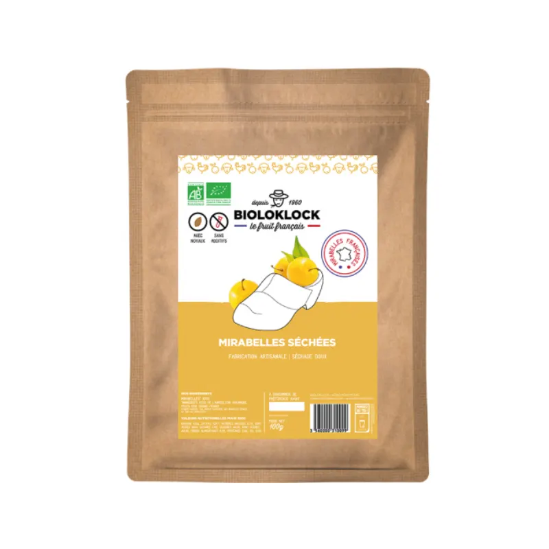 Dried Mirabelle Plum 100g, BIOLO'KLOCK