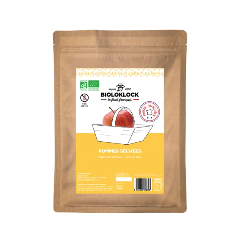 Dried Apple 100g, BIOLO'KLOCK