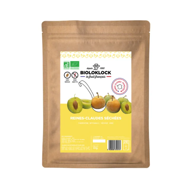 Dried Greengage Plum 100g, BIOLO'KLOCK