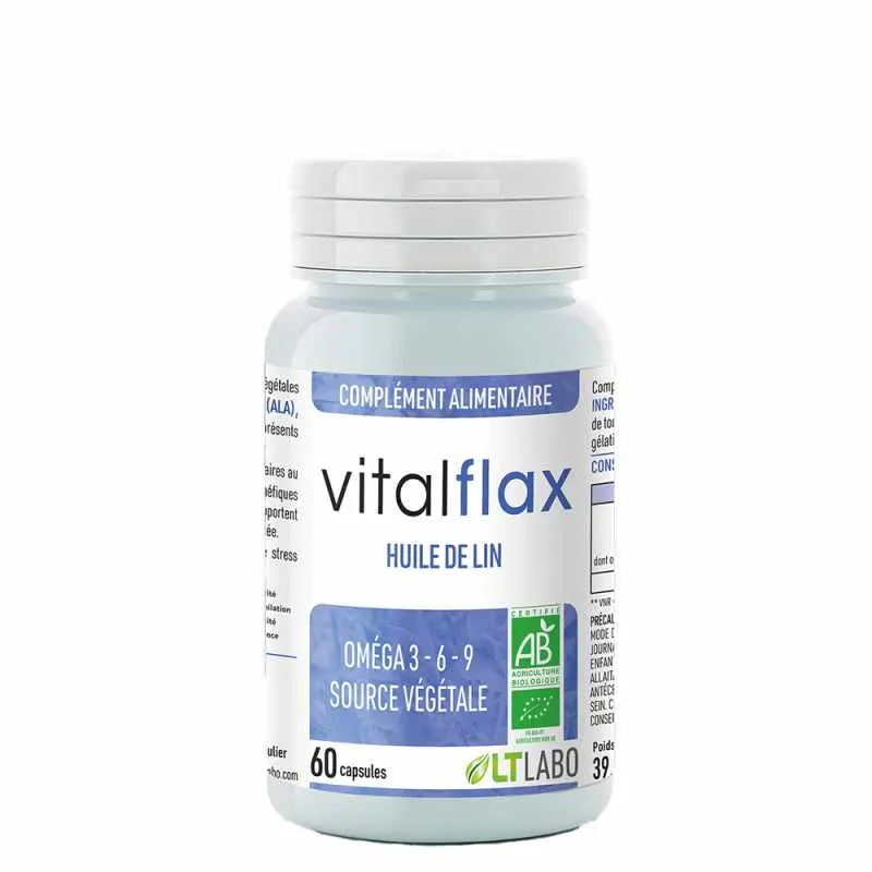 VITAL FLAX Organic 60 Capsules, VITAL FLAX