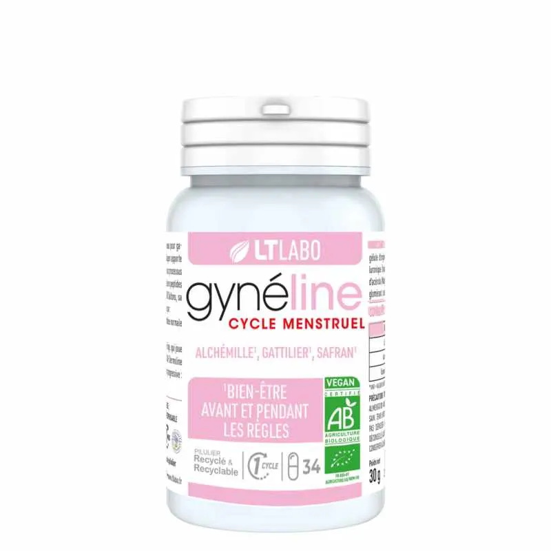 GYNELINE Menstrual Cycle Organic 34 Capsules, GYNELINE