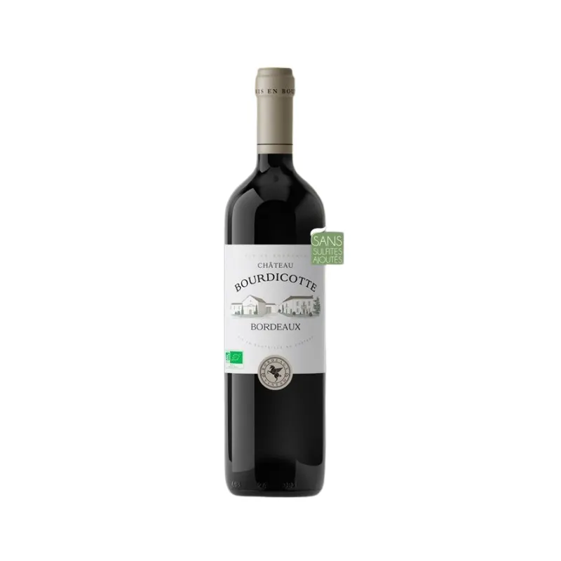 Red Wine AOC Bordeaux Château Bourdicotte No Added Sulphites 75cl, BORDEAUX VINEAM
