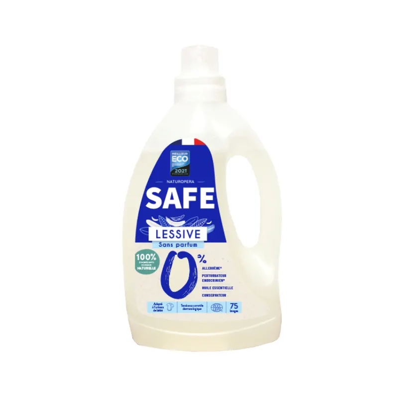 Sensitive Fragrance Free Laundry Detergent 3L, SAFE