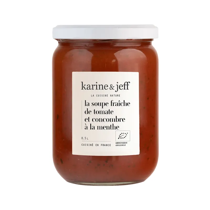 Fresh Tomato And Cucumber Soup With Mint 0,50l, KARINE&JEFF
