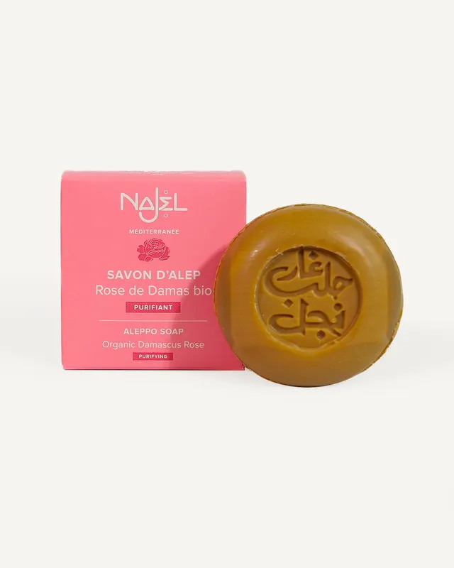 Organic Aleppo Soap Damascus Rose (100G) Najel, NAJEL