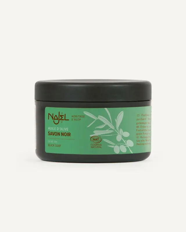 Black Soap Paste With Olive Oil Natural Cleanser (200G) Najel, NAJEL