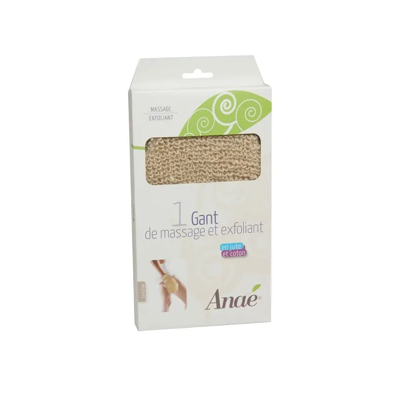 Exfoliating Massage Glove, Jute And Cotton, ANAE