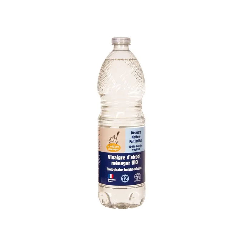 Organic Household Alcohol Vinegar 12° 1l, LA DROGUERIE ECOLOGIQUE