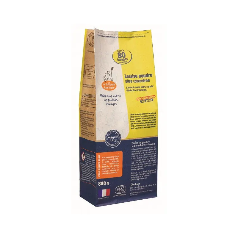 Ultra-Concentrated Powder Laundry Detergent In Bag 800g, LA DROGUERIE ECOLOGIQUE