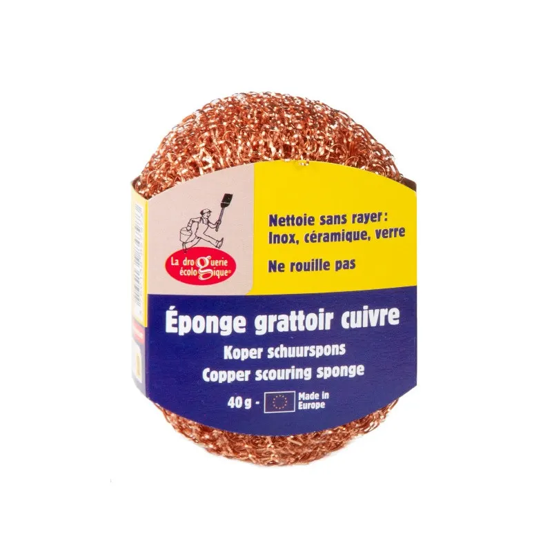 Copper Scouring Sponge (Large Format 40g), LA DROGUERIE ECOLOGIQUE