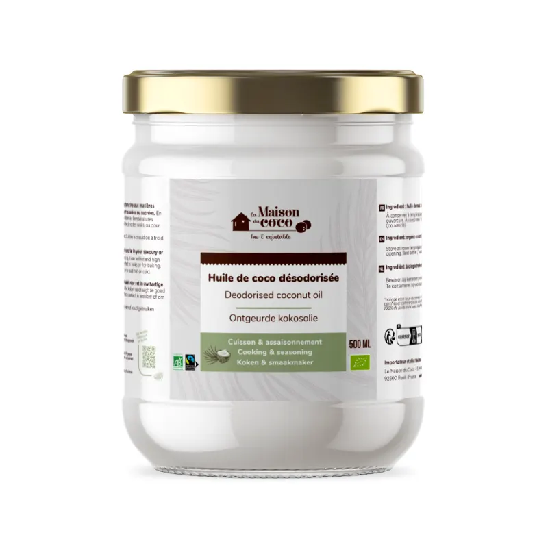 Deodorized Coconut Oil 500ml, LA MAISON DU COCO