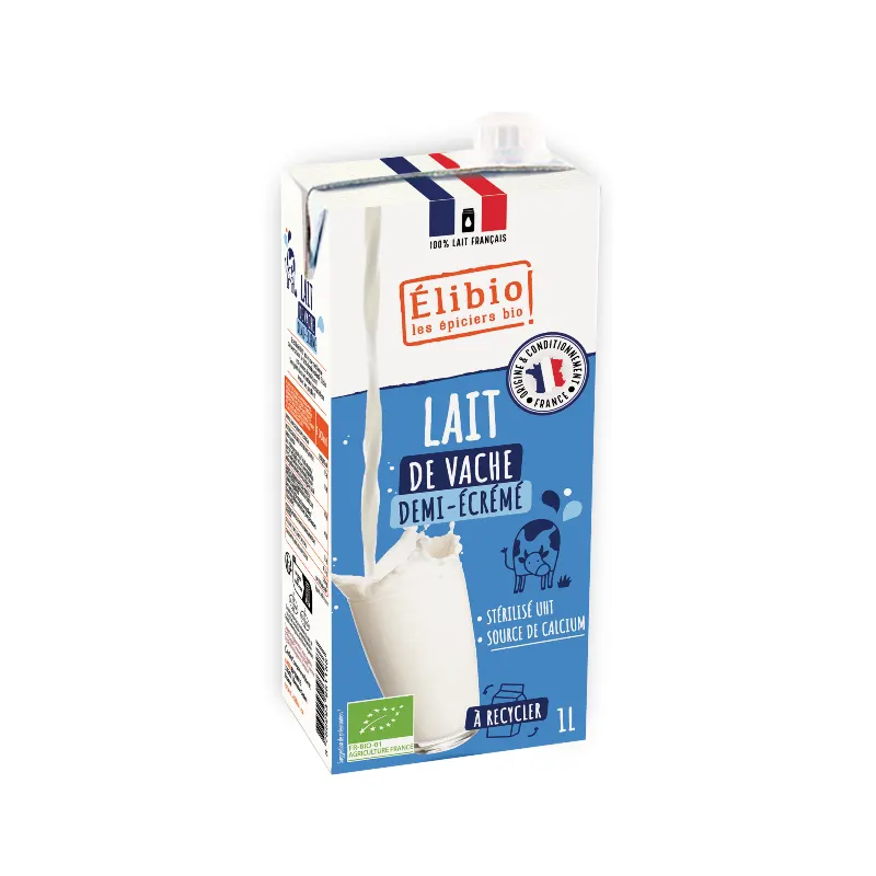 UHT Semi Skimmed Milk Carton 1L, ELIBIO