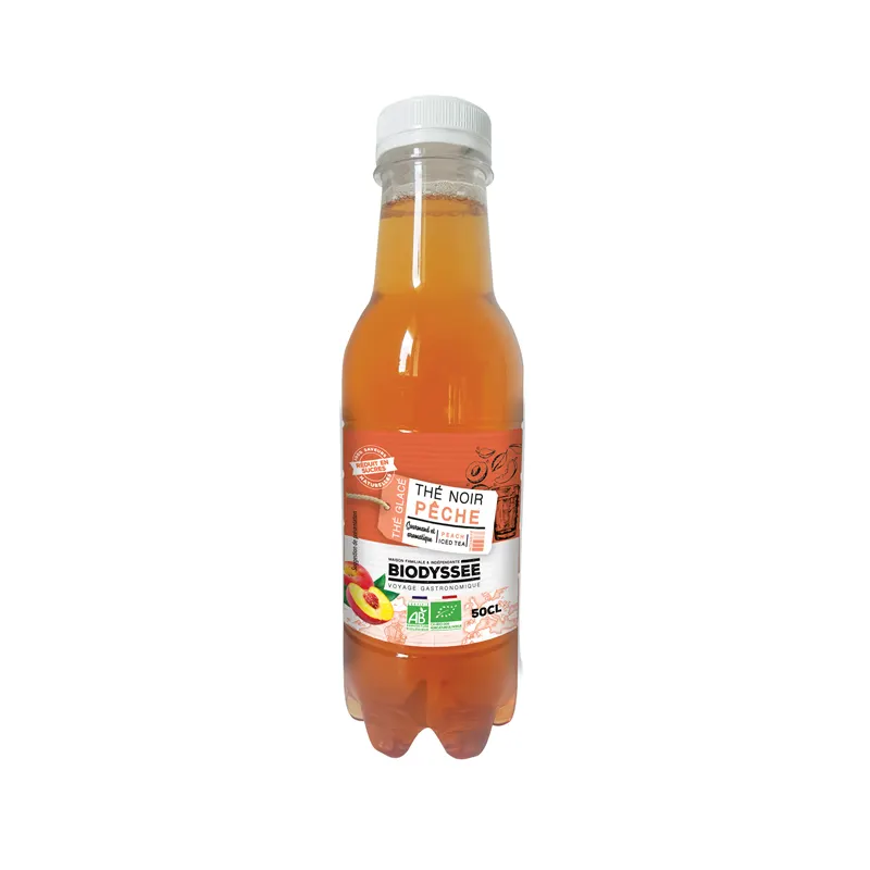 Iced Tea, Black Tea and Peach 50cl, BIODYSSEE