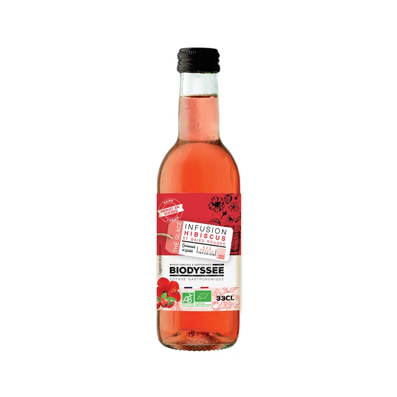 Iced Tea, Hibiscus and Red Berries Infusion 33cl, BIODYSSEE