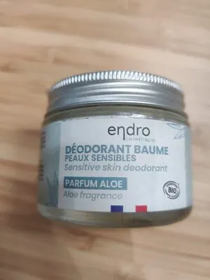 Sensitive Skin Balm Deodorant Aloe Scent Glass Container (50G) ENDRO, ENDRO