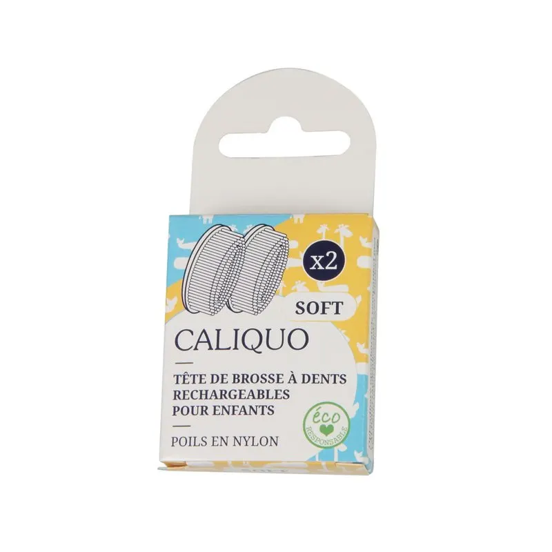 Refill for Children's Toothbrush, Soft x2, CALIQUO