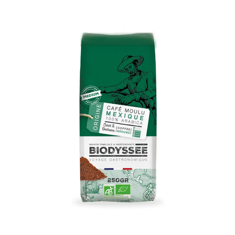 100% Mexico Pure Arabica Ground Coffee 250g, BIODYSSEE