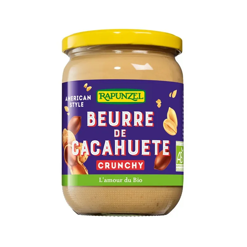 American-Style Crunchy Peanut Butter 500g, RAPUNZEL