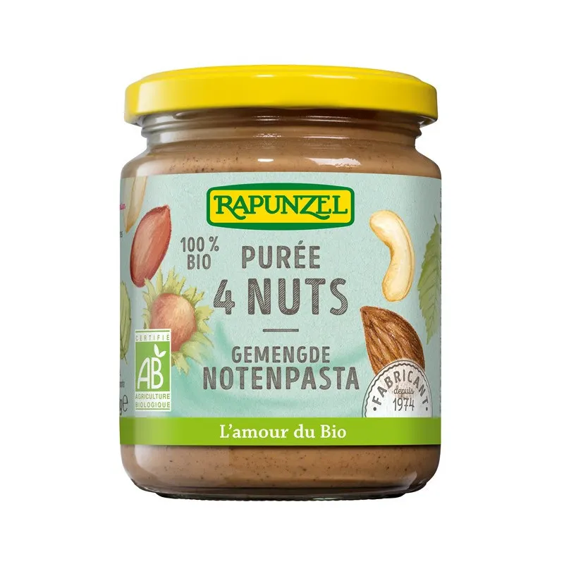 4 Nuts Paste (Peanuts, Hazelnuts, Almonds, Cashews) 250g, RAPUNZEL