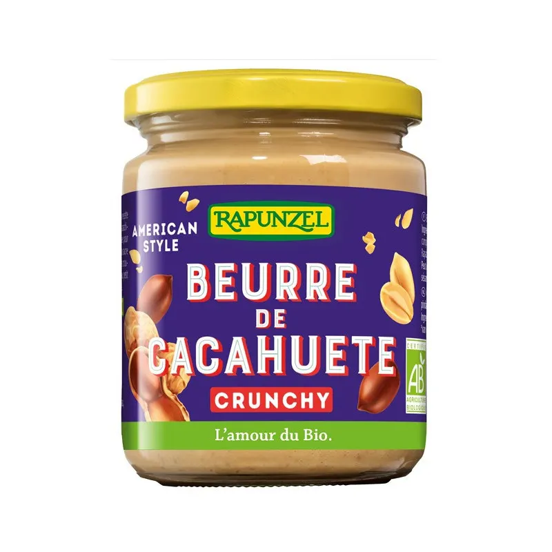 American-Style Crunchy Peanut Butter 250g, RAPUNZEL