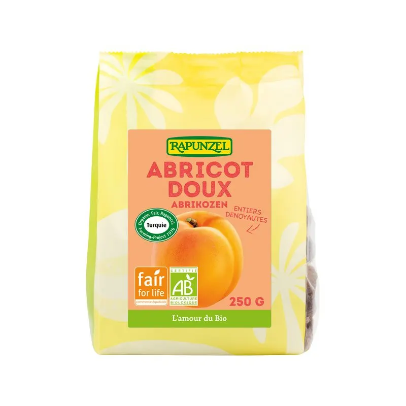 Whole Dried Apricots Fair for Life 250g, RAPUNZEL