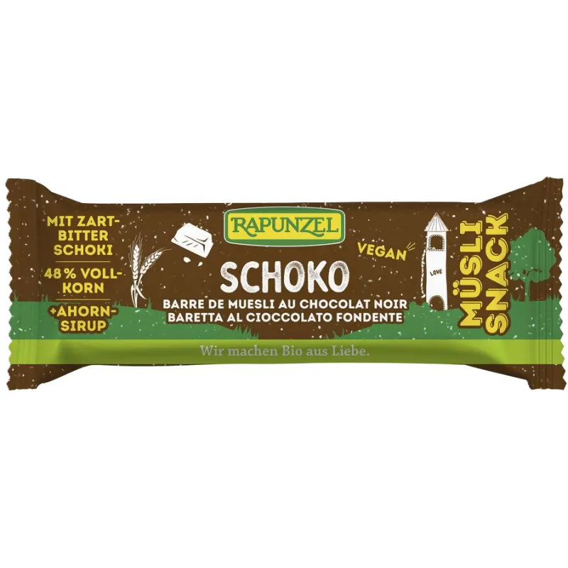 Dark Chocolate Muesli Bar 50g, RAPUNZEL